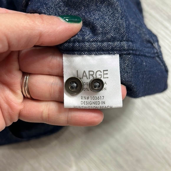 Coastal 9 • mens soft denim modern slim fit long sleeve button down shirt - Picture 5 of 8